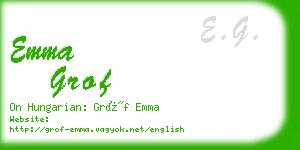 emma grof business card