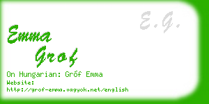emma grof business card